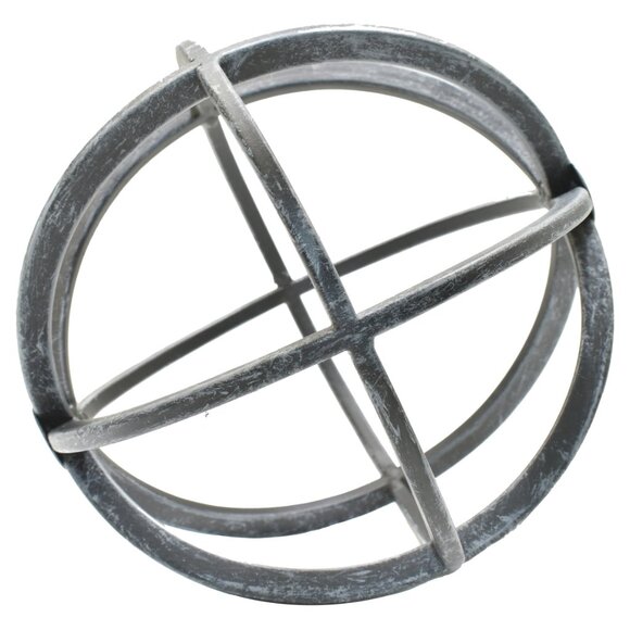 Adam & Friends Home Decor Metal Galena Atomic Ball Sculpture | 1-Piece | Pewter - Picture 3 of 3